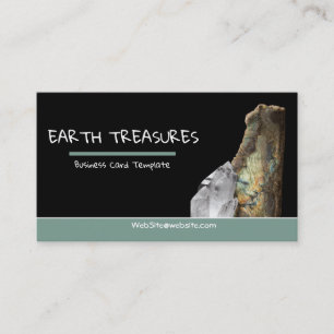 Iridescent Labradorite Crystals and Minerals Business Card
