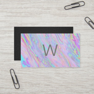 Iridescent Liquid Background Business Card