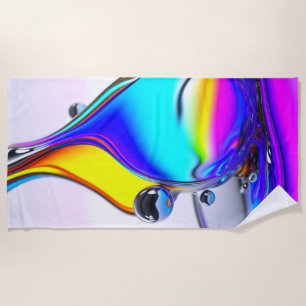 Iridescent Liquid Beach Towel