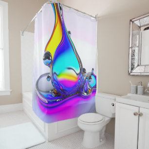 Iridescent Liquid Shower Curtain