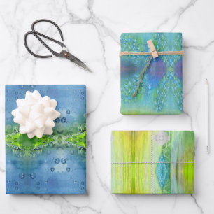 Iridescent, Magical, Elegant, Nature Wrapping Paper Sheet