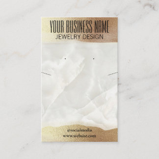 Iridescent Marble DIY Earring Necklace Holder Business Card