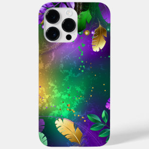 Iridescent mardi gras background with beads Case-Mate iPhone 14 pro max case