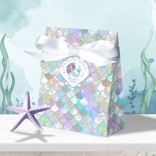 Iridescent Mermaid Scales Clam Shell V1 ID1144 Favour Box
