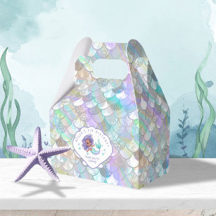 Iridescent Mermaid Scales Clam Shell V2 ID1144 Favour Box