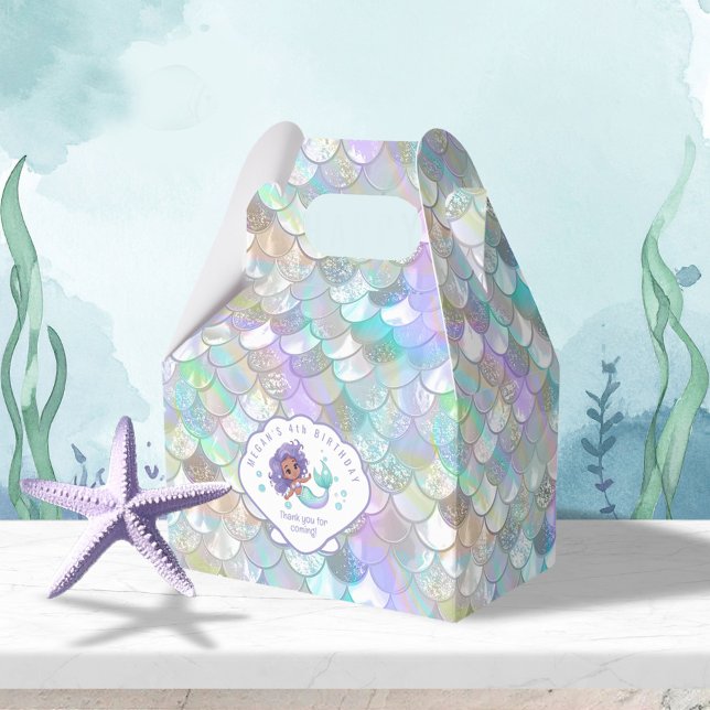 Iridescent Mermaid Scales Clam Shell V2 ID1144 Favour Box (Creator Uploaded)