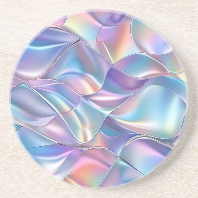 Iridescent Metallic 6 Geometric Coaster (Front)