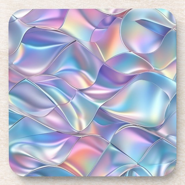 Iridescent Metallic 6 Geometric Coaster (Front)