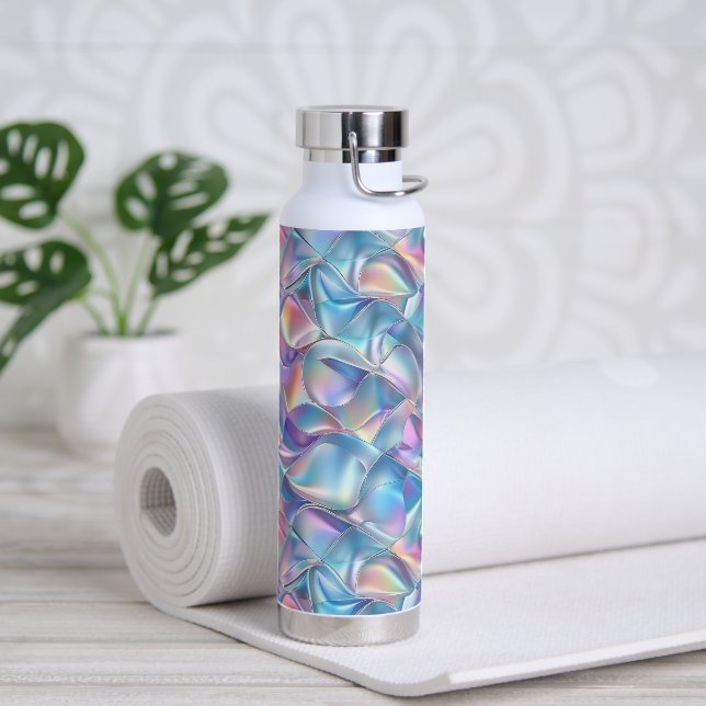 Iridescent Metallic 6 Geometric Water Bottle (Yoga)