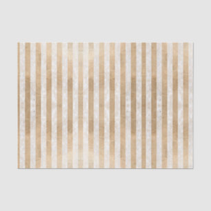 Iridescent Metallic Gold Grunge Stripe Pattern Tissue Paper