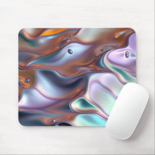 Iridescent Molten Ripples Mouse Pad