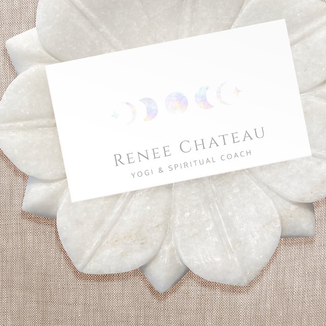 Iridescent Moon Phase Business Card (Creator Uploaded)