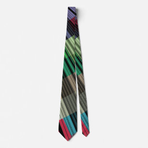 Iridescent Multicolored Stripes Tie