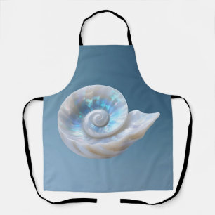 Iridescent Nautilus Shell Spiral Apron