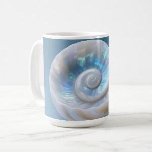 Iridescent Nautilus Shell Spiral Coffee Mug