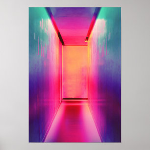 Iridescent Neon Hot Pink Photography Pop Poster