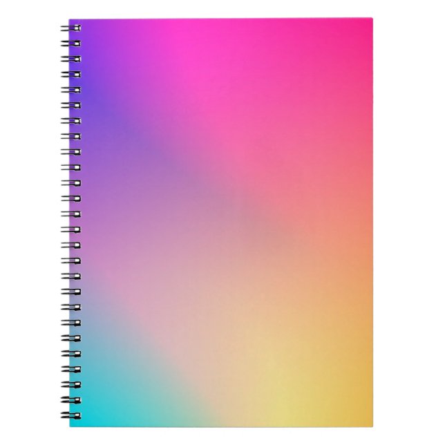 Iridescent Neon Hot Pink Photography Rainbow Cool Notebook (Front)