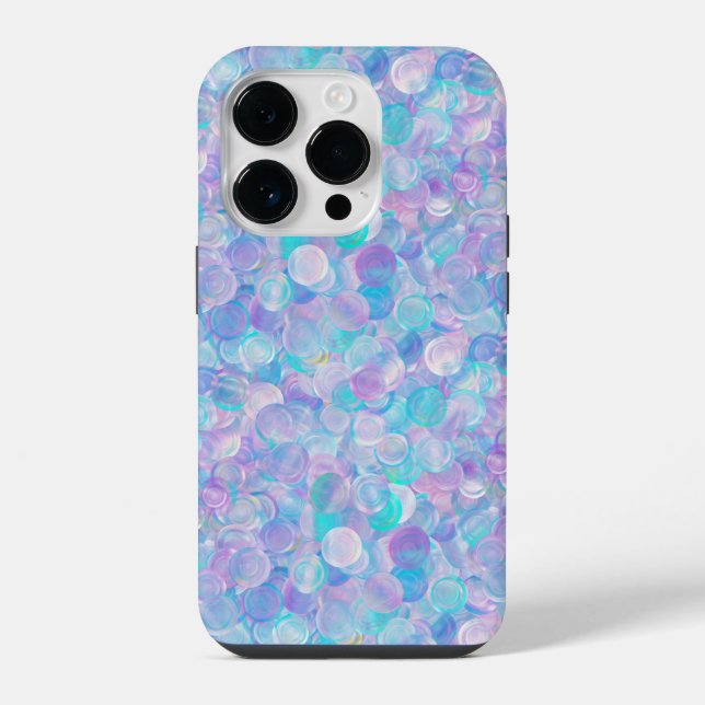 Iridescent Opal Glass Cabochons iPhone Case (Back)