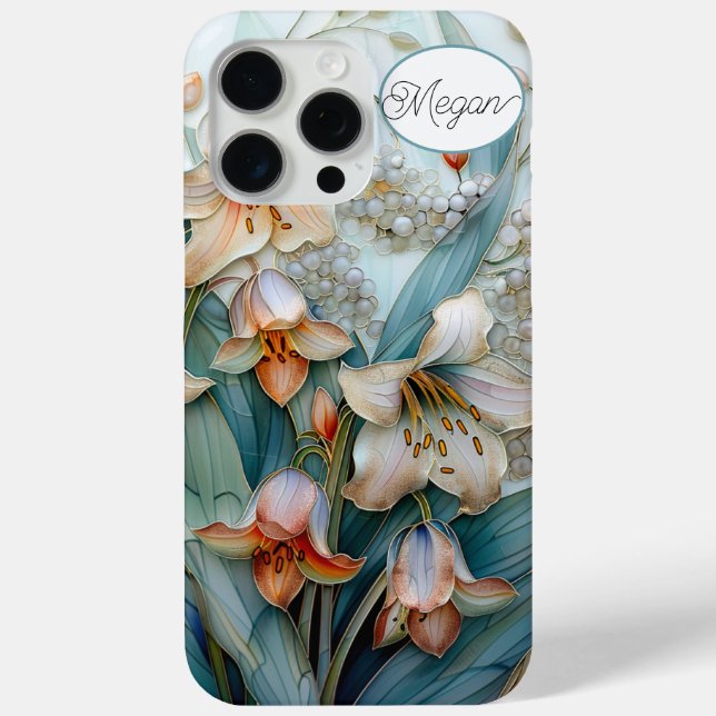 Iridescent Orange White Lilies Case-Mate iPhone Case (Back)