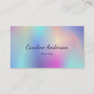 iridescent pastel colours business card