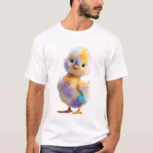 Iridescent Pastel Fluffy Duckling Men T-Shirt