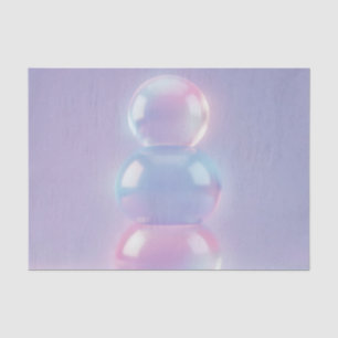 Iridescent Pastel Stacked Spheres Dreamy Tissue Paper