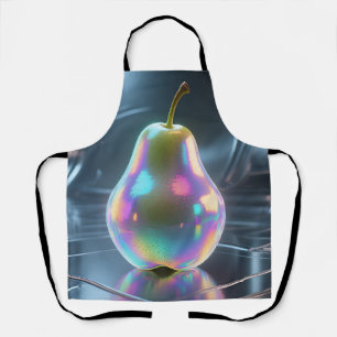 Iridescent Pear Futuristic Apron