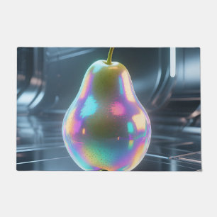 Iridescent Pear Futuristic Doormat