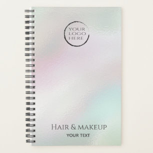 Iridescent pearl holographic custom logo planner