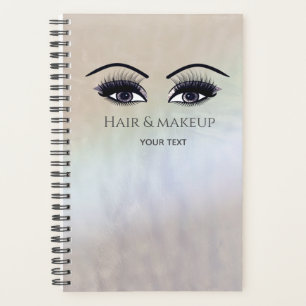 Iridescent pearl holographic makeup eyes planner