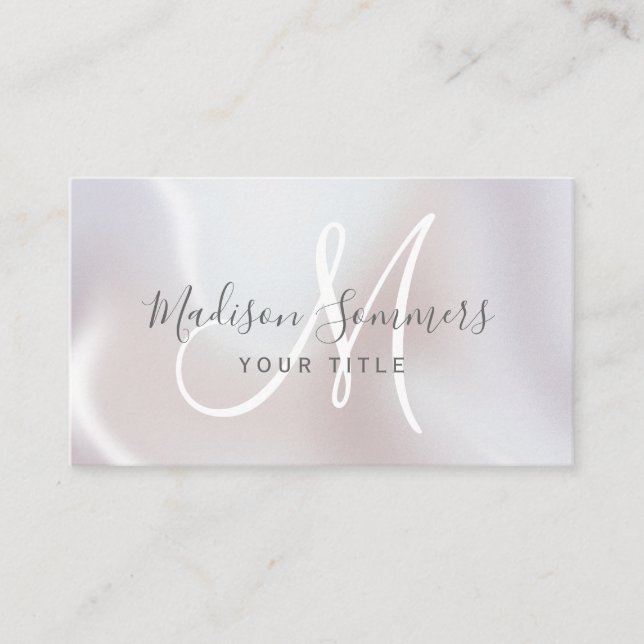 Iridescent Pearl Shimmer   Business Card (Front)
