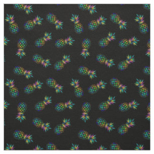 Iridescent pineapples fabric