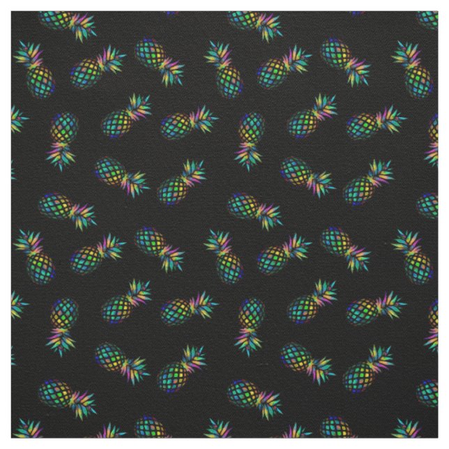 Iridescent Pineapples Fabric (Swatch)