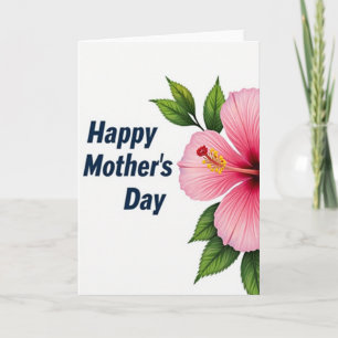 Iridescent Pink Floral Mothers Card