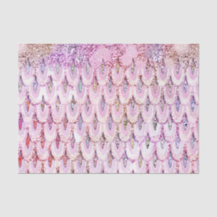 Iridescent pink Glitter Mermaid Fish Scales Tissue Paper
