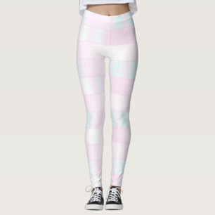 Iridescent Pink Stripe Pattern Leggings