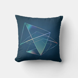 Iridescent Prism Pattern Throw Pillow