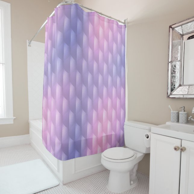 Iridescent Purple and Pink  Shower Curtain (In Situ)