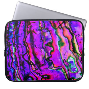 Iridescent Purple Pink Blue Marbled Beautiful Laptop Sleeve