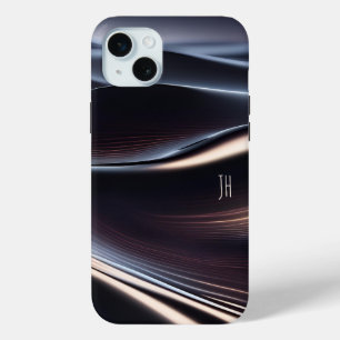 Iridescent Purple Smoke and Black iPhone 15 Mini Case