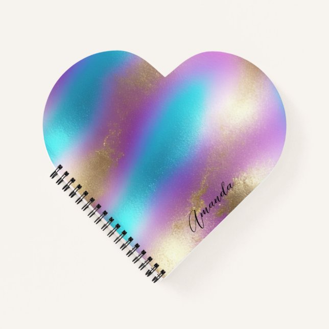 Iridescent Rainbow Glam Notebook (Front)
