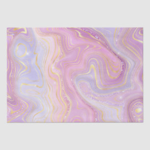 Iridescent Rainbow Gradient and Gold Foil Strata Tissue Paper