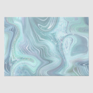 Iridescent Rainbow Gradient and Silver Foil Strata Tissue Paper