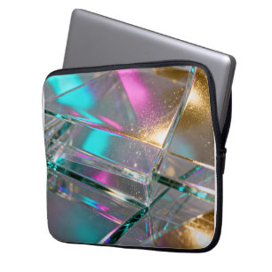 Iridescent Rainbow  - Holographic Glitter  Laptop Sleeve