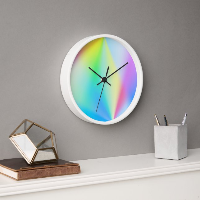 Iridescent, rainbow-like, dreamy - for romantics clock (Office)
