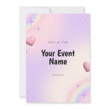 Iridescent Rainbow Pink Heart Dreamy
