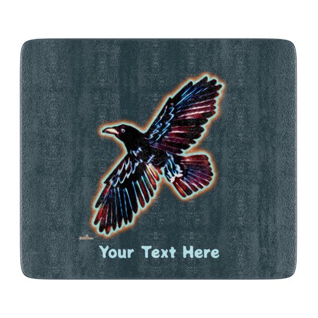 Iridescent Raven Cutting Board (Front)