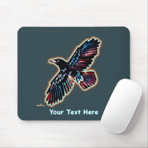 Iridescent Raven Mouse Pad