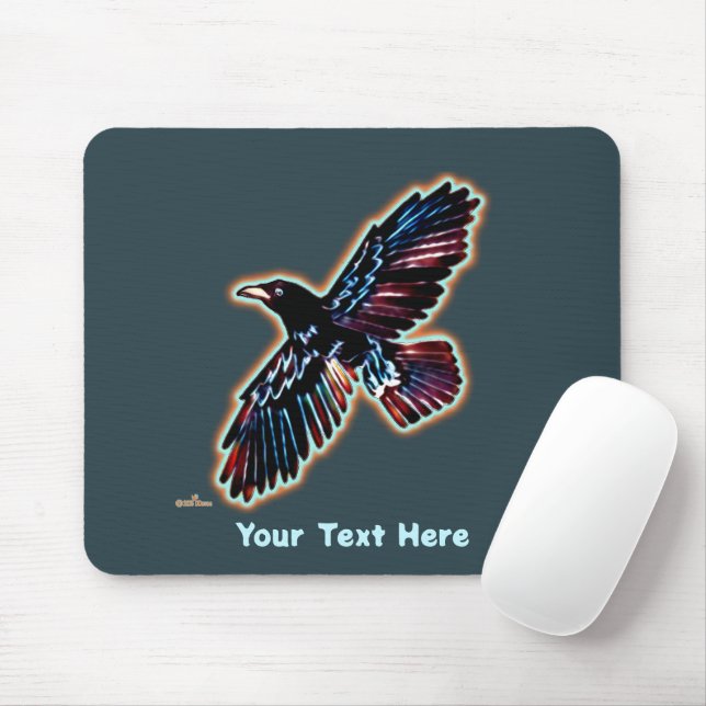 Iridescent Raven Mouse Pad (With Mouse)