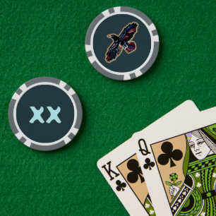 Iridescent Raven Poker Chips